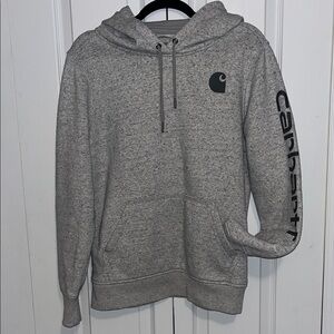 Carhartt Heather Gray Logo Hooded Sweatshirt